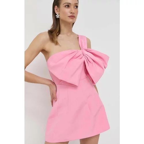Bardot Haljina boja: ružičasta, mini, ravna