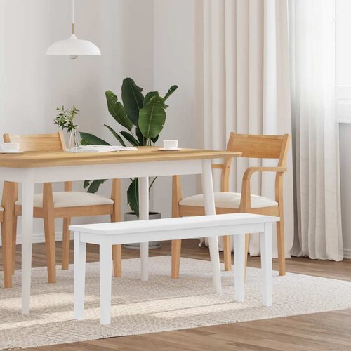 vidaXL klop 110 cm Bela masivna lesena guma Cene