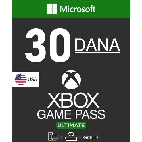 Microsoft xbox pretplata - game pass ultimate - 30 dana (us) / digital Cene