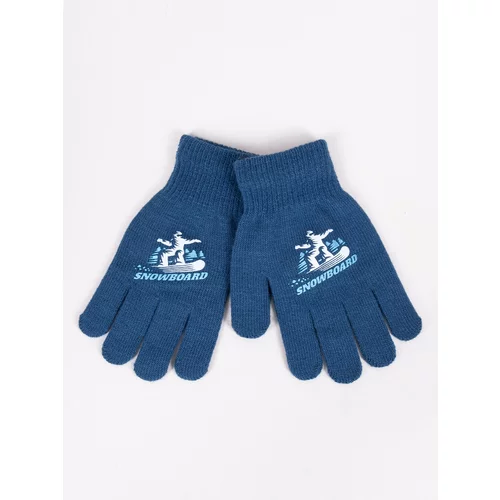Yoclub Kids's Boys' Five-Finger Gloves RED-0012C-AA5A-007