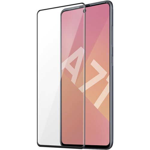 AVIZAR Film za zaslon iz kaljenega stekla 9H, izjemno odporen - prozorno crn obris str. Samsung Galaxy A71, (20607209) Cene