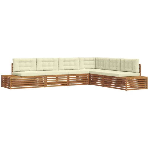  Set vanjskih sofa s jastukom 6 Komad Prirodna i krem Slike