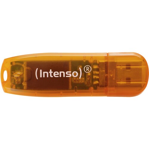 Intenso 64GB Rainbow Line USB 2.0 spominski ključek - Oranžen Cene