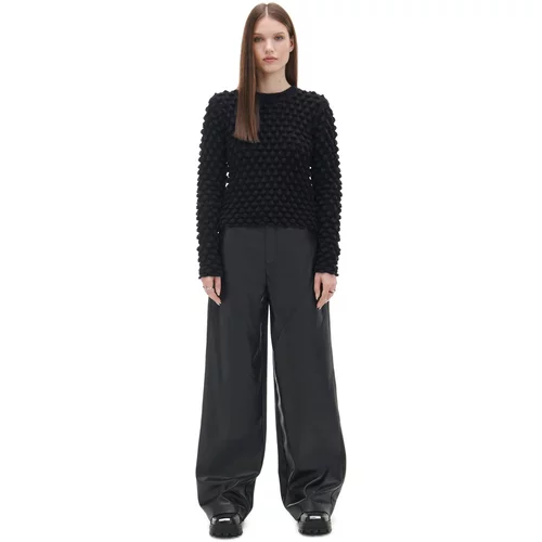 Cropp ženske hlače od umjetne kože - Crna  3580W-99X