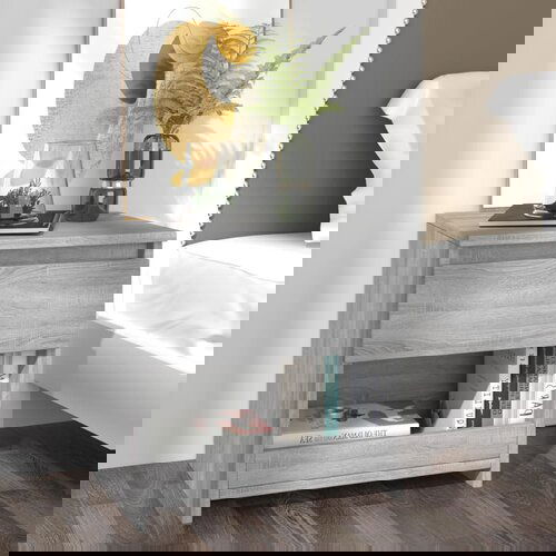 VidaXL Nočna omarica siva sonoma 40x30x39 cm konstruiran les Slike