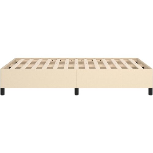  Okvir kreveta bez madraca krem 120 x 200 cm od tkanine Slike