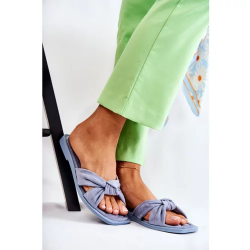 Kesi Women's Fashionable Suede Slippers Blue Lorrie