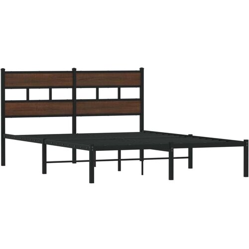 VidaXL Okvir kreveta bez madraca s uzglavljem boja hrasta 160x200 cm Slike