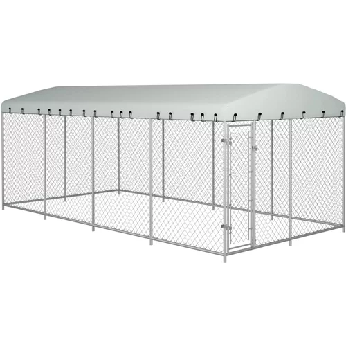  vanjski kavez za pse s krovom 8 x 4 x 2,3 m