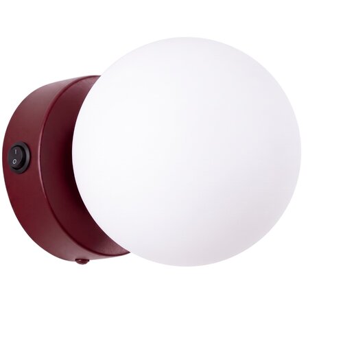 Sollux Lighting Stenska svetilka YOLI 1 burgund s stikalom, (5000352077) Cene