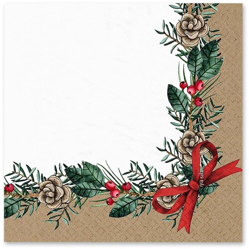 Hom&amp;eacute;a Prtički v kompletu 20 ks 33x33 cm Christmas Bow &amp;ndash; Slike