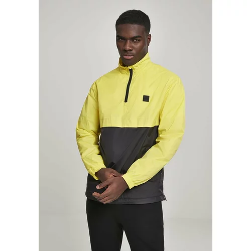UC Men Stand Up Collar Pull Over Jacket Light Yellow/blk