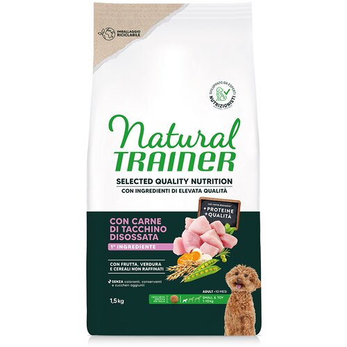 Natural trainer Selected Quality Nutrition Adult Small & Toy s puretinom - 2 x 1,5 kg Cijene