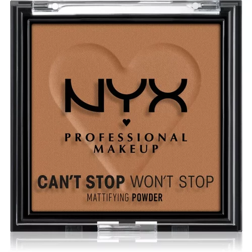 NYX Professional Makeup Can't Stop Won't Stop Mattifying Powder matirajoči puder odtenek 08 Mocha 6 g