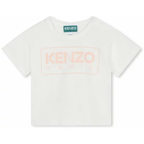 Kenzo Kids Otroška bombažna kratka majica bela barva