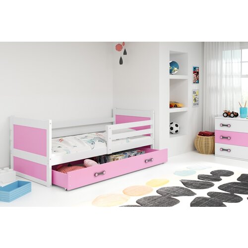 BestBed Krevet RICO s ladicom-Bijela-Roza Cijene