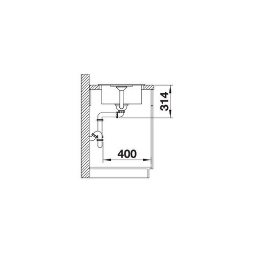 Blanco Favum 45 S Silgranit granitni sudoper, 332x370x180mm, kava Slike