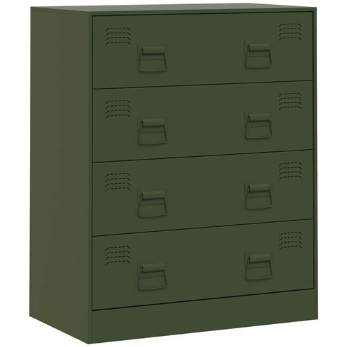 Maison Chic Komoda - Predalnik olivno zelena 67x39x83 cm jeklo, (21715600) Cene