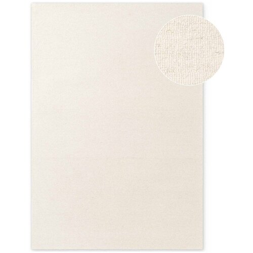 Elle Decoration Kremno bela ročno tkana volnena preproga 160x230 cm Puristic Knots &ndash; Cene