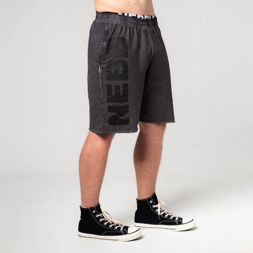 NEBBIA washed shorts no bs black Slike