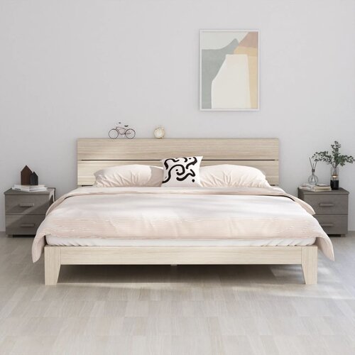  Noćni ormarići HAMAR 2 kom svjetlosivi 40x35x44,5 cm borovina Cijene