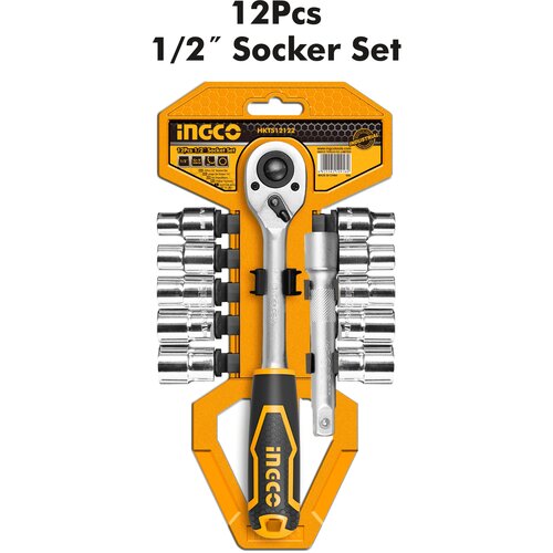 Ingco 12-delni set nasadnih ključeva 1/2&amp;rdquo; HKTS12122 Slike