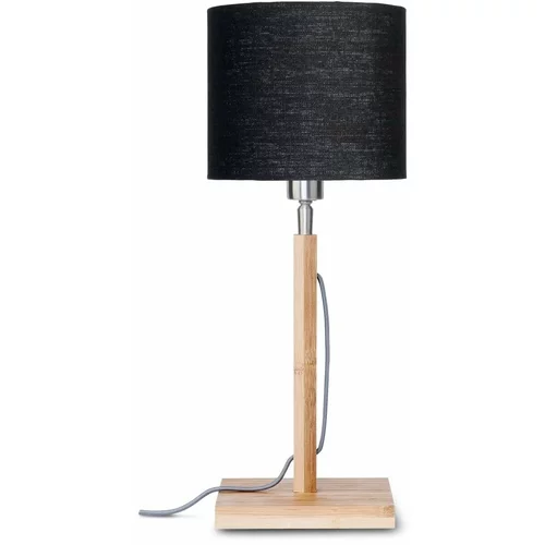 Good&Mojo Stolna lampa s crnim sjenilom i Good & Mojo Fuji konstrukcijom od bambusa