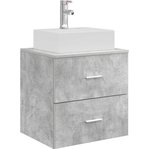  Umivaonik s policom Betonska siva 49,5 x 41 x 62,5 cm Slike