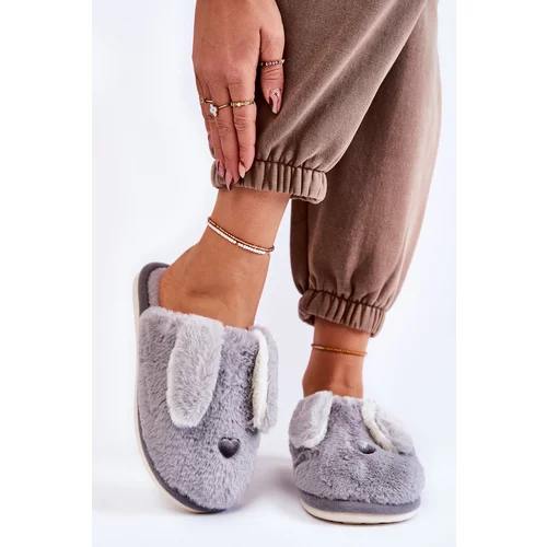 Kesi Women's Fur Slippers Grey Remmi