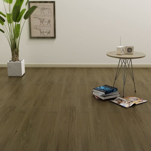 vidaXL Samolepilne talne deske 4,46 m² 3 mm PVC rjave Cene