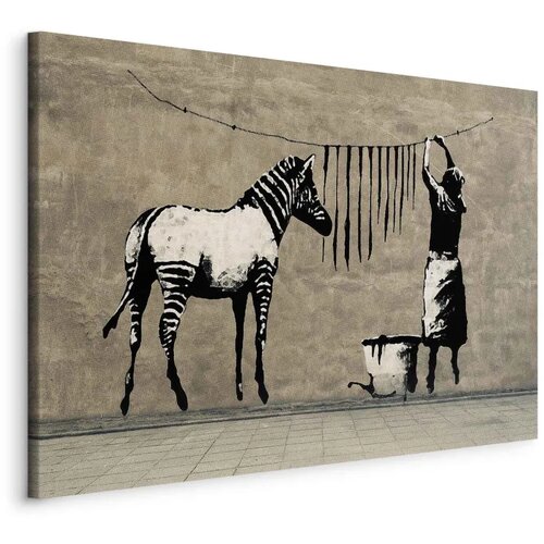  Slika - Banksy: Washing Zebra on Concrete (1 Part) Wide 120x80 Standard Cijene