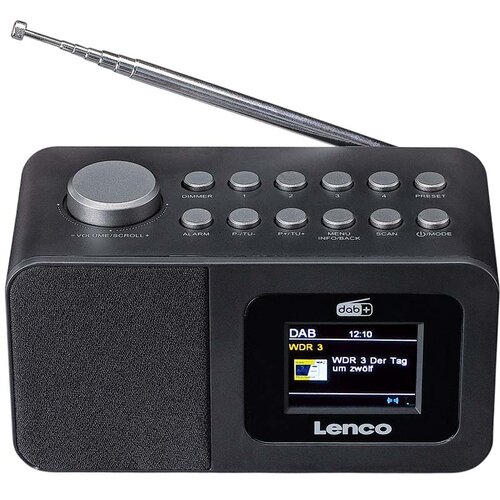 Oem Lenco, Radijska ura Bluetooth/DAB+/FM Model CR-625 z LCD zaslonom in anteno, Črna, (5000250439) Cene