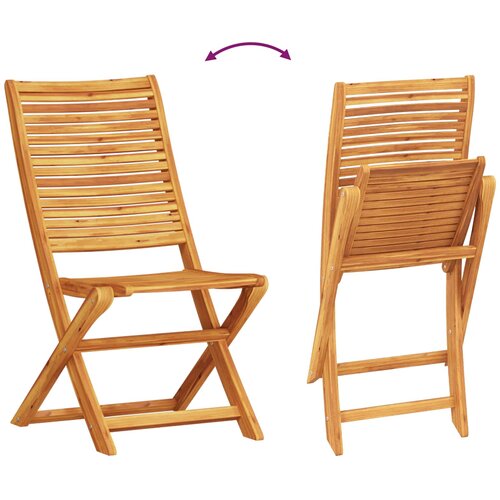  Sklopivi bistro set 3 kom. Smeđa Čvrsto drvo akacije Slike