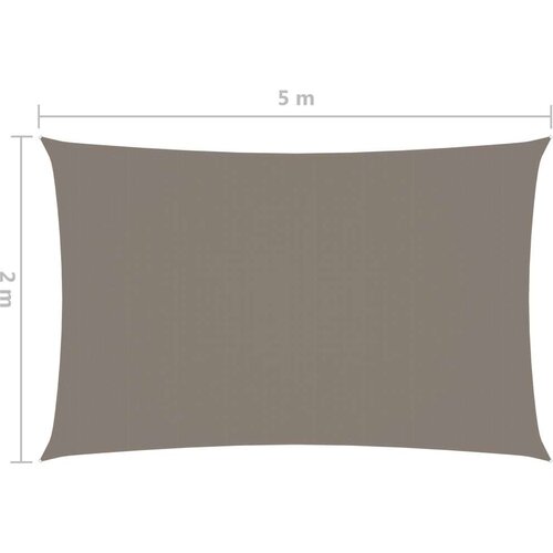 VidaXL Jedro protiv sunca od tkanine pravokutno 2 x 5 m smeđe-sivo Slike