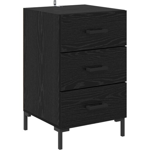  Noćni ormar Crni hrast 40 x 40 x 66 cm Konstruirano drvo Slike