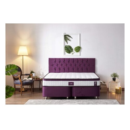 Hanah home violet 180x200 cm double size middle firm mattress whitepurple mattress Cene