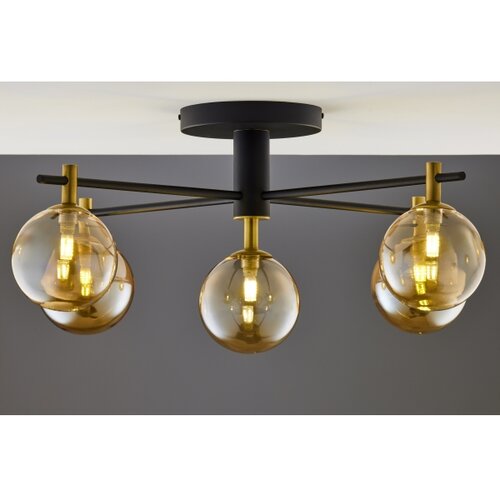 Jupiter 2032 - plafonska visilica figaro 5xG9/10W/230V crna/zlatna/bež Slike
