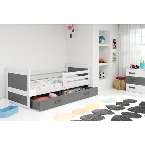 Rico Drveni dječji krevet - bijeli - sivi - 200*90cm Cijene