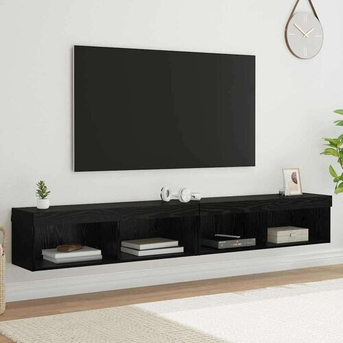 TV stene Panama 2 pcs Črna Orehovina 100 x 30 x 30 cm, (5000132236) Cene