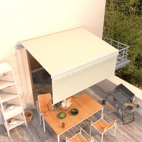 vidaXL Avtomatsko zložljiva tenda s senčilom 3x2,5 m krem Cene