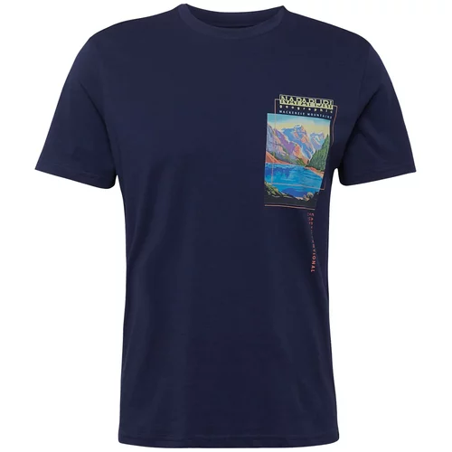 Napapijri Majica 'CANADA' morsko plava / svijetloplava / menta / narančasta