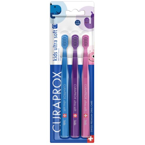 Curaprox 5500 Kids Ultra Soft zobna &amp;scaron;četka za otroke 3 kos Slike