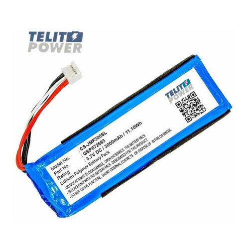 TelitPower baterija Li-Po 3.7V 3000mAh za JBL Flip 3 bežični zvučnik JMF300SL ( 3761 ) Slike