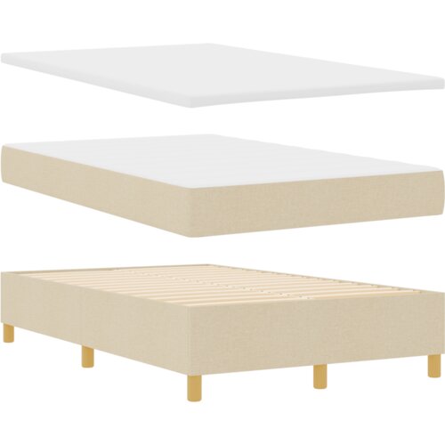  Krevet s podnicom i madracem &amp;amp;amp LED krem 120x200 cm tkanina Slike