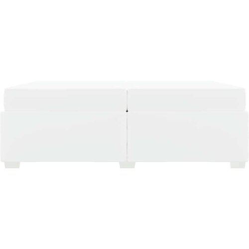  Okvir za krevet Bijelo 200 x 200 cm Umjetna koža Slike