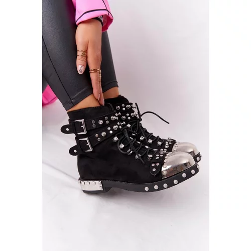 Kesi Women's Warm Jetted Shoes Suede Black Lu Boo