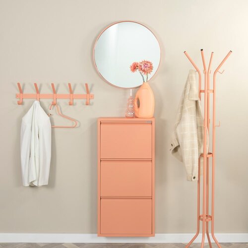 Spinder Design Rožnato-oranžen kovinski stenski obe&amp;scaron;alnik Dexter &amp;ndash; Slike