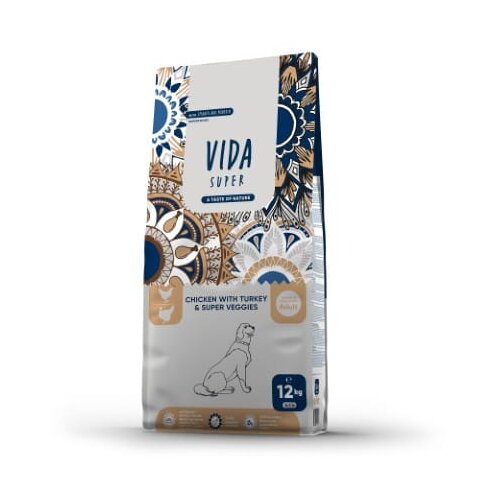 Craftia VIDA SUPER Suha hrana za odrasle pse srednjih i velikih rasa od piletine sa ćuretinom i super veggies, 12 kg Cene