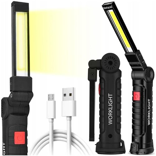  COB LED aku. magnetna delavniška svetilka gibljiva USB Cene