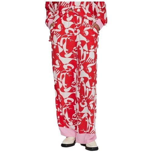 Vila Pants Kikki Mat - Flame Crvena Cijene